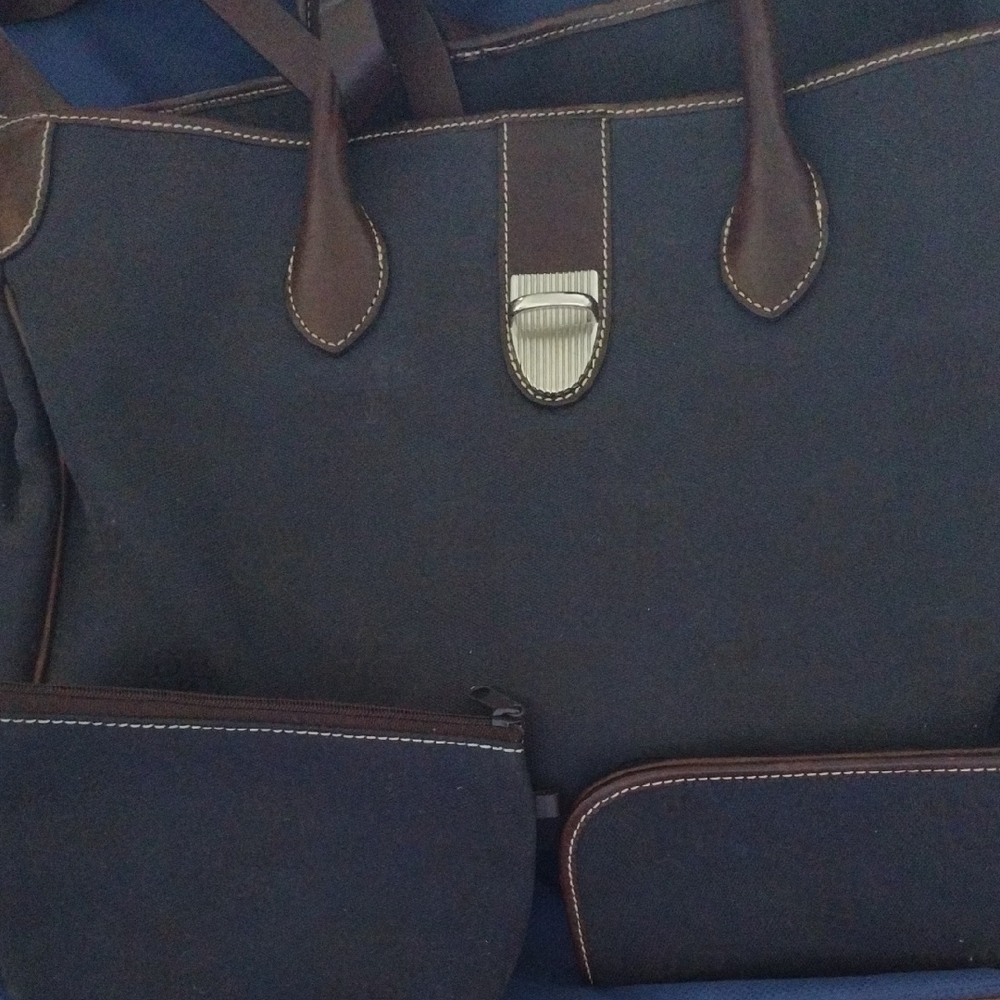 Dooney And Bourke Canvas And Leather Satchel